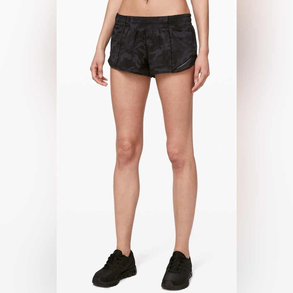 lululemon athletica Black Camo Athletic Shorts